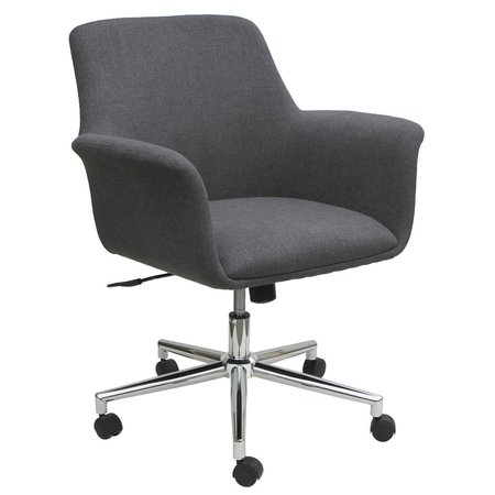 OFFICESOURCE Bolster Collection Mid Back Swivel Chair with 5 Star Chrome Base 12887FGR